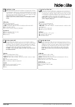 Предварительный просмотр 2 страницы hidealite Comfort Track Series Quick Manual