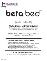 Предварительный просмотр 1 страницы Hideaway Beds Beta Bed Double Assembly Instructions Manual