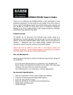 Preview for 1 page of HiFiMAN RE-600 Owner'S Manual