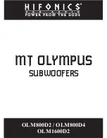 Hifionics MT OLYMPUS OLM1600D2 User Manual preview