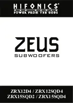 Hifionics Zeus ZRX12D4 User Manual preview