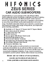 Preview for 2 page of Hifionics Zeus ZRX12D4 User Manual