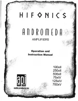 Hifonics Andromeda 100xII User Manual предпросмотр