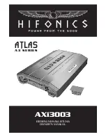 Hifonics Atlas AXi3003 Owner'S Manual preview