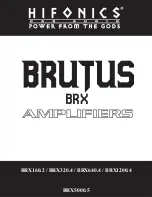 Hifonics BRUTUS BRX1200.4 User Manual предпросмотр