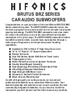 Preview for 2 page of Hifonics Brutus BRZ12D4 Quick Manual