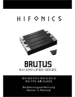 Hifonics Brutus BXi750 Owner'S Manual предпросмотр