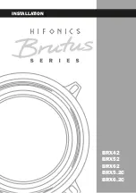 Предварительный просмотр 1 страницы Hifonics Brutus Series Installation Manual