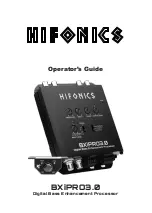 Preview for 1 page of Hifonics BXiPRO3.0 Operator'S Manual