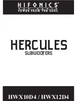 Предварительный просмотр 1 страницы Hifonics HERCULES HWX10D4 Quick Manual