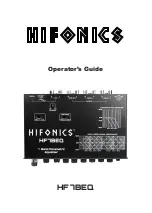 Hifonics HF7BEQ Operator'S Manual preview