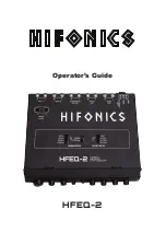 Preview for 1 page of Hifonics HFEQ-2 Operator'S Manual