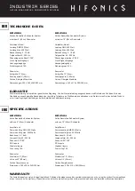 Preview for 8 page of Hifonics INDUSTRIA HFI200A MKII Operation Manual