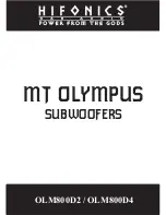 Hifonics MT OLYMPUS OLM800D2 User Manual preview