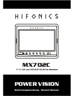 Preview for 1 page of Hifonics MX702C User Manual