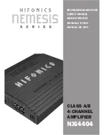 Hifonics Nemesis NXi4404 User Manual предпросмотр