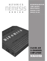 Hifonics nemesis series NXi4002 User Manual предпросмотр