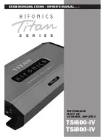 Предварительный просмотр 1 страницы Hifonics Titan TSi600-IV Owner'S Manual