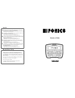 Hifonics TPS-MR1 Operator'S Manual preview