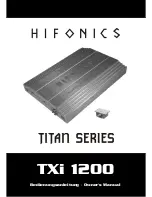 Hifonics TXi 1200 Owner'S Manual предпросмотр