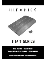 Hifonics TXi 4000 Owner'S Manual предпросмотр