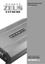 Hifonics ZEUS EXTTREME ZXT8000/1 User Manual preview