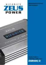 Hifonics Zeus Power ZXR600/2 User Manual предпросмотр