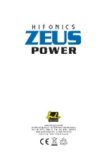 Предварительный просмотр 32 страницы Hifonics Zeus Power ZXR600/2 User Manual