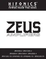 Предварительный просмотр 1 страницы Hifonics Zeus ZRX1000.4 User Manual