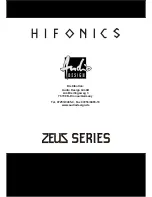 Предварительный просмотр 20 страницы Hifonics ZEUS ZXi 1500 Owner'S Manual