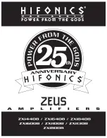 Hifonics Zeus Zxi 6408 User Manual предпросмотр