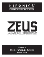 Предварительный просмотр 1 страницы Hifonics ZEUS ZXi150.4 User Manual