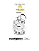 Preview for 1 page of High End Systems SolaHyBeam 2000 User Manual