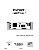 Preview for 1 page of High End Systems Universal Controller User Manual Addendum