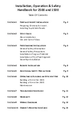 Предварительный просмотр 3 страницы High Valley 1500 Installation & Operating Handbook