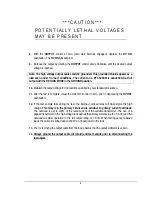 Preview for 11 page of High Voltage PFT Series Safety, Operation, And Procedure Instructions