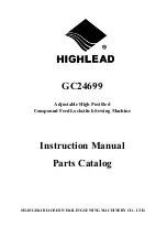 Preview for 1 page of HIGHLEAD GC24699 Instruction Manual Parts Catalog