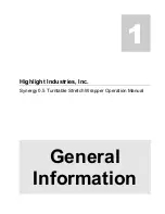 Preview for 4 page of Highlight Synergy 0.5 Operation Manual