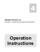 Preview for 32 page of Highlight Synergy 0.5 Operation Manual