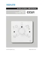 HighLine CCU1 Installation And User Manual preview