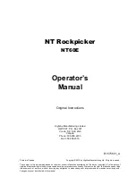 Preview for 4 page of HighLine NT Rockpicker NT60E Operator'S Manual