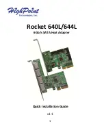 HighPoint 644L Quick Installation Manual preview