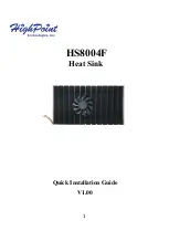 Preview for 1 page of HighPoint HS8004F Quick Installation Manual