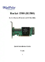 Предварительный просмотр 1 страницы HighPoint Rocket 1580 Quick Installation Manual