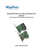 HighPoint RocketRAID 620 Quick Installation Manual preview