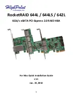 HighPoint RocketRAID 642L Quick Installation Manual preview