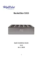 Preview for 1 page of HighPoint RocketStor 5315 Quick Installation Manual