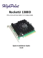 HighPoint RocketU 1388D Quick Installation Manual preview