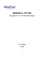 HighPoint RS6661A-NVMe User Manual предпросмотр