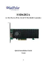 Preview for 1 page of HighPoint SSD6202A Quick Installation Manual